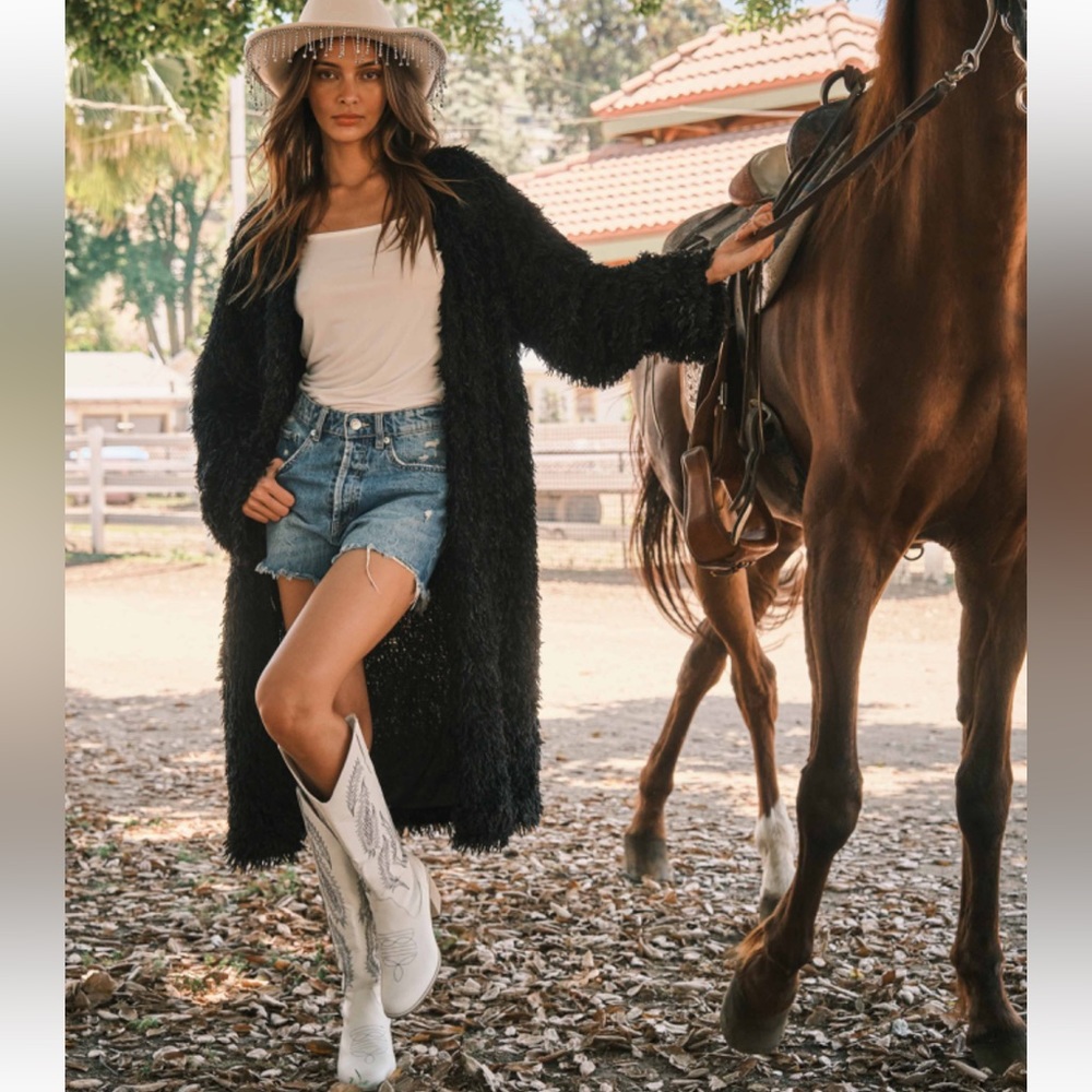 Boho Fabulous Faux Fur Long Jacket